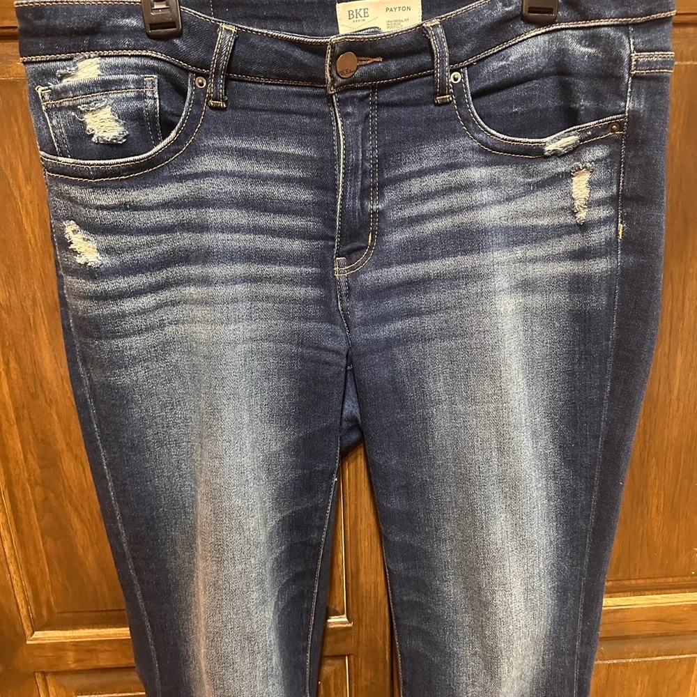 BKE Payton Dark Blue Boot Cut Jeans - Picture 5 of 9